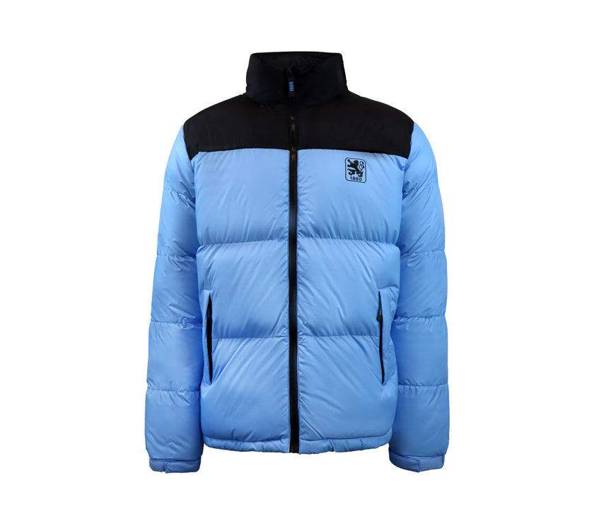 Winterjacke hellblau/schwarz