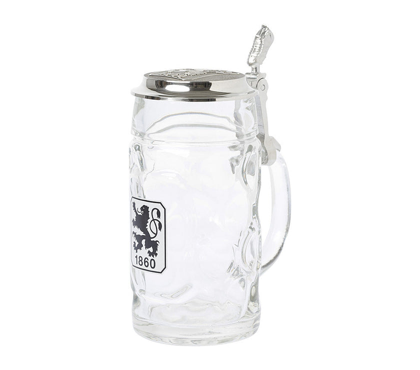 Glas-Seidl mit Zinndeckel