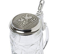 Glas-Seidl mit Zinndeckel