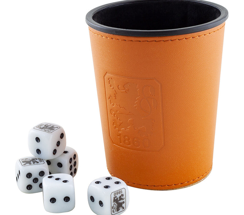 Würfelbecher mit Würfel im Set