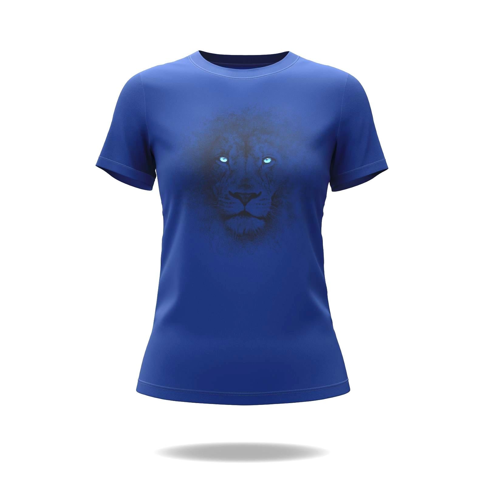 Lady T-Shirt Löwe indigo