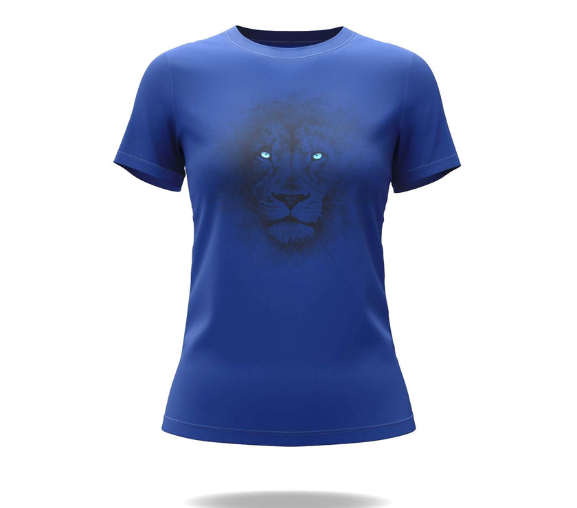 Lady T-Shirt Löwe indigo