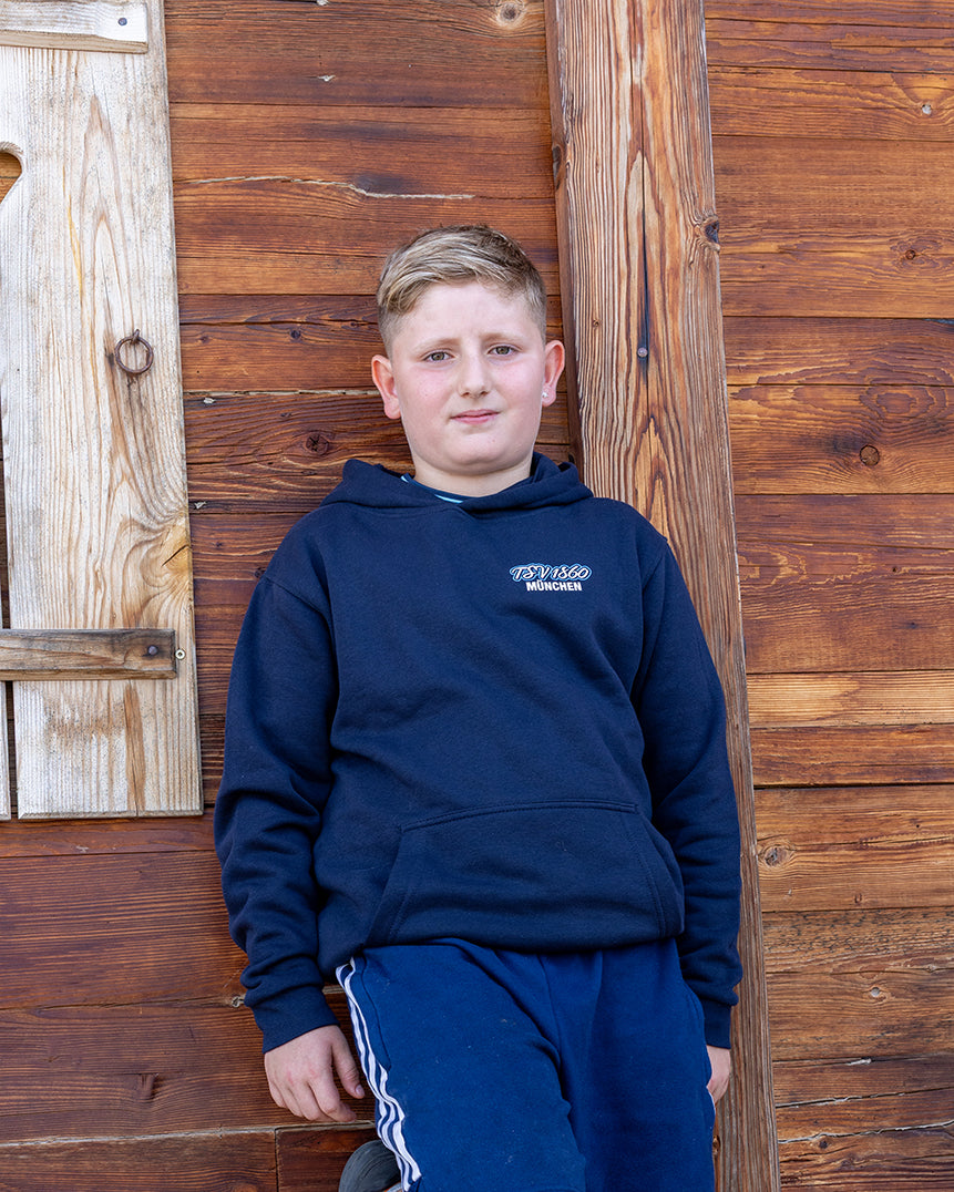 Kinder Hoodie Raute navy