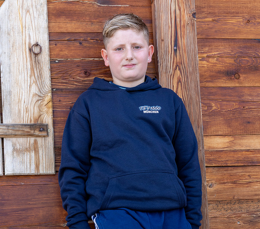 Kinder Hoodie Raute navy
