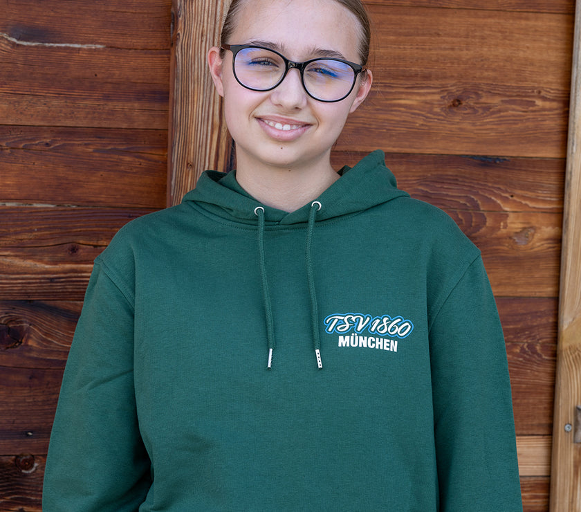 Hoodie Raute dunkelgrün