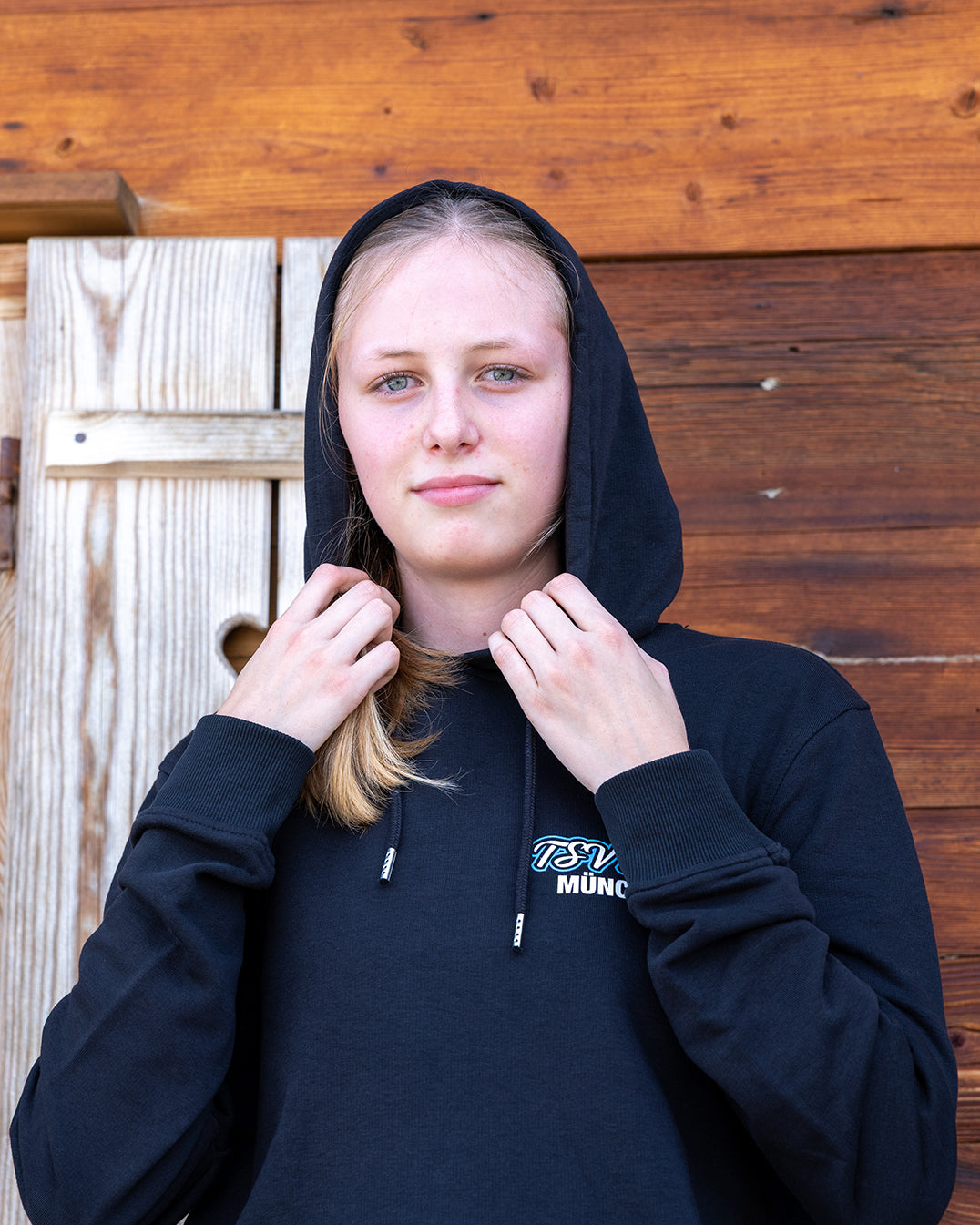 Hoodie Raute schwarz