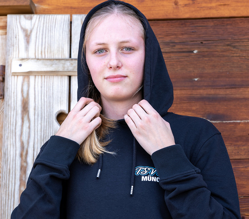 Hoodie Raute schwarz
