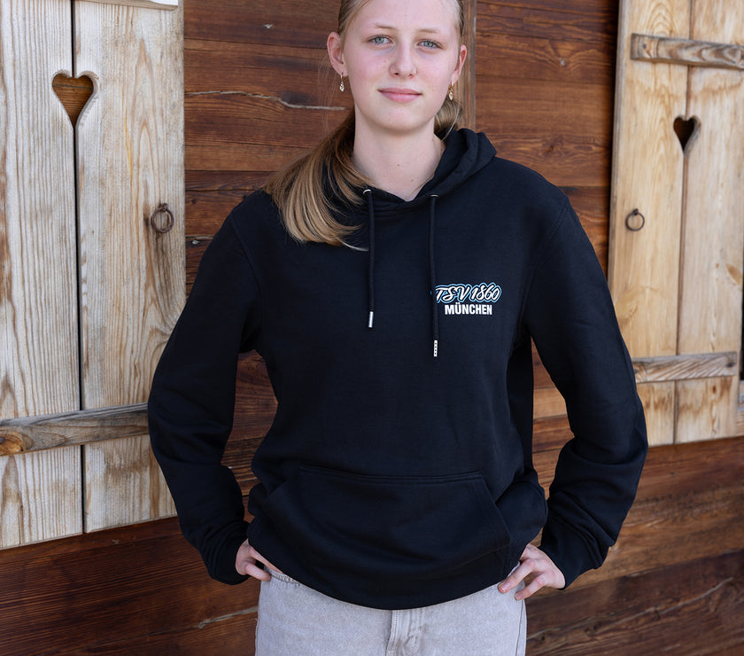 Hoodie Raute schwarz