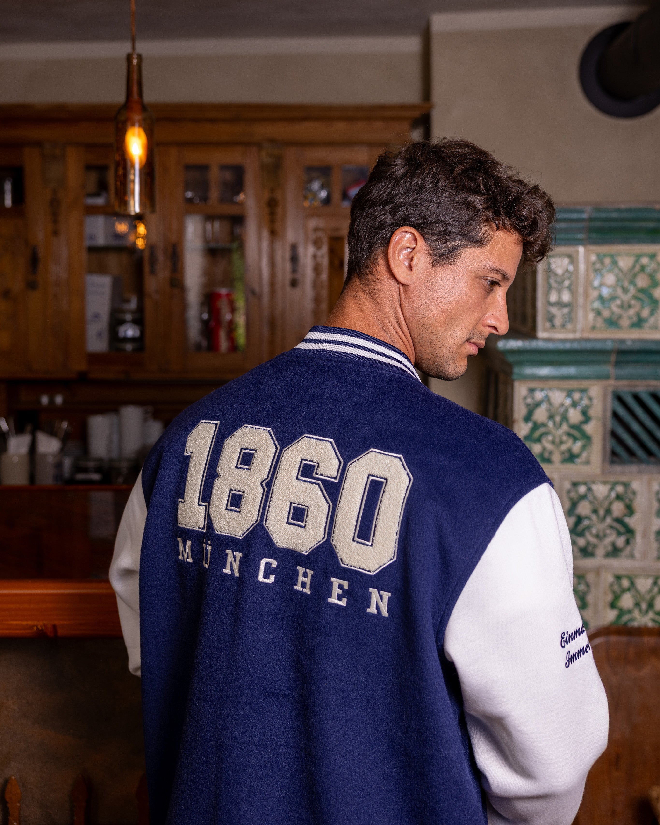 College Jacke marine/weiß