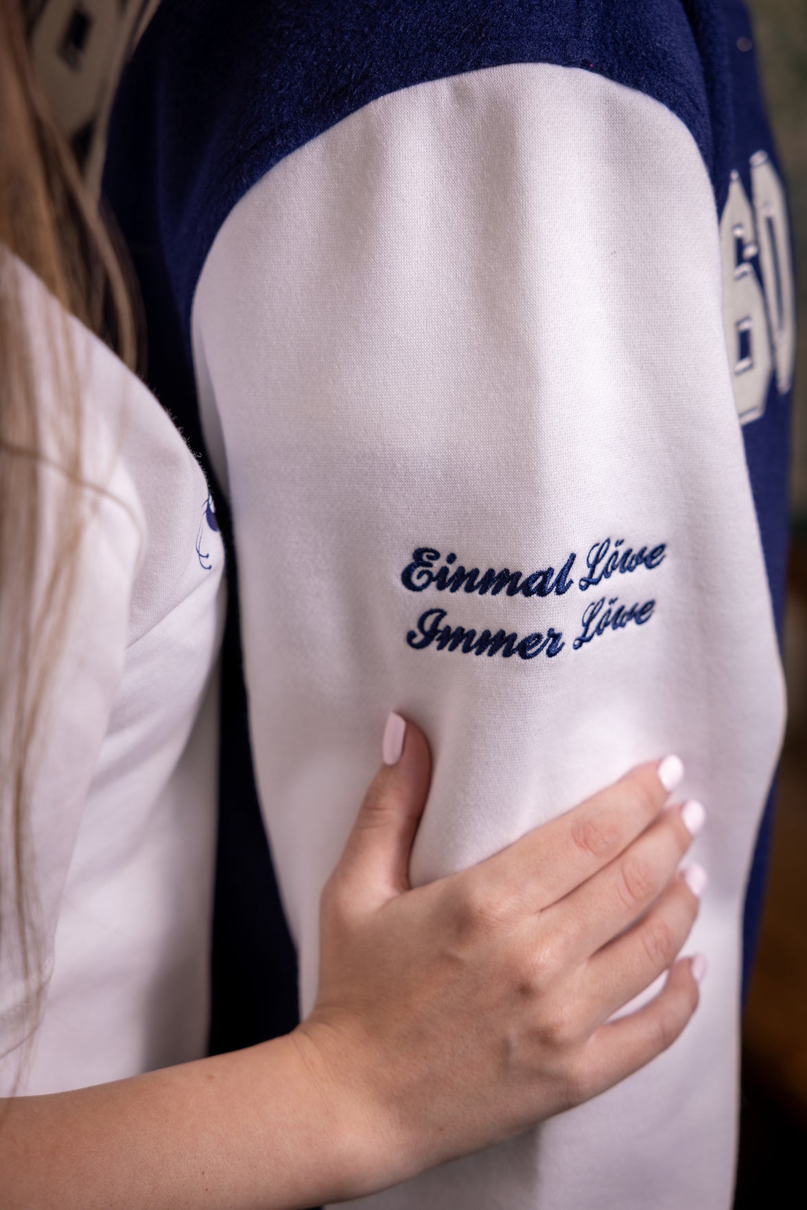 College Jacke marine/weiß