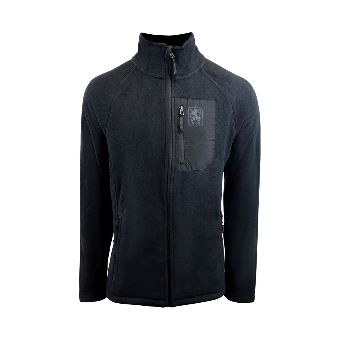 Fleecejacke Emblem schwarz