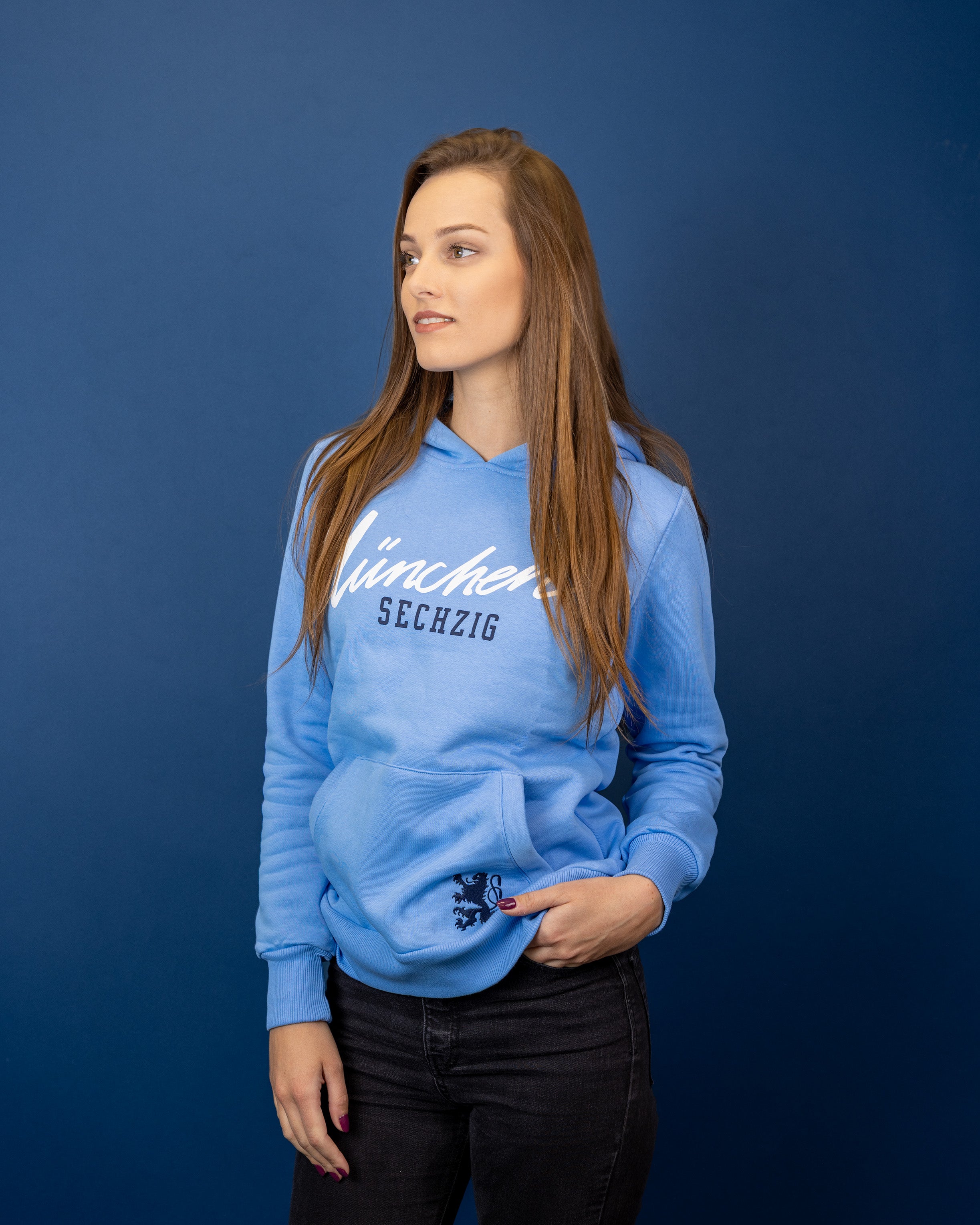 Lady Hoodie München Sechzig hellblau