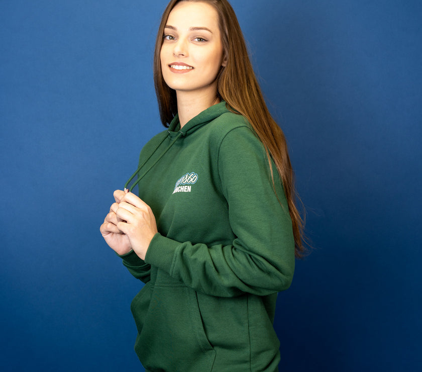 Hoodie Raute dunkelgrün