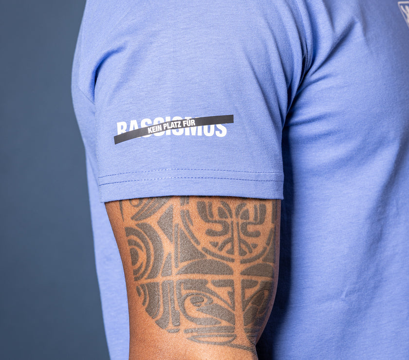 T-Shirt "Blau gegen Rassimus"