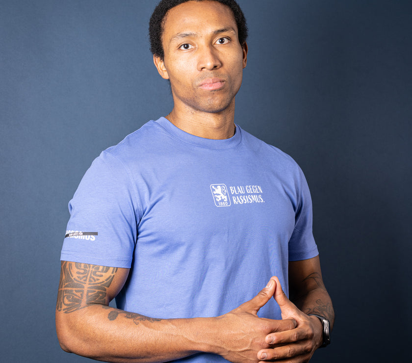 T-Shirt "Blau gegen Rassimus"