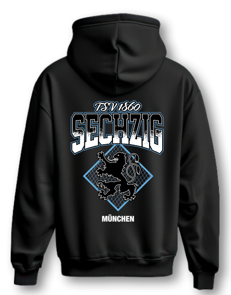 Hoodie Raute schwarz