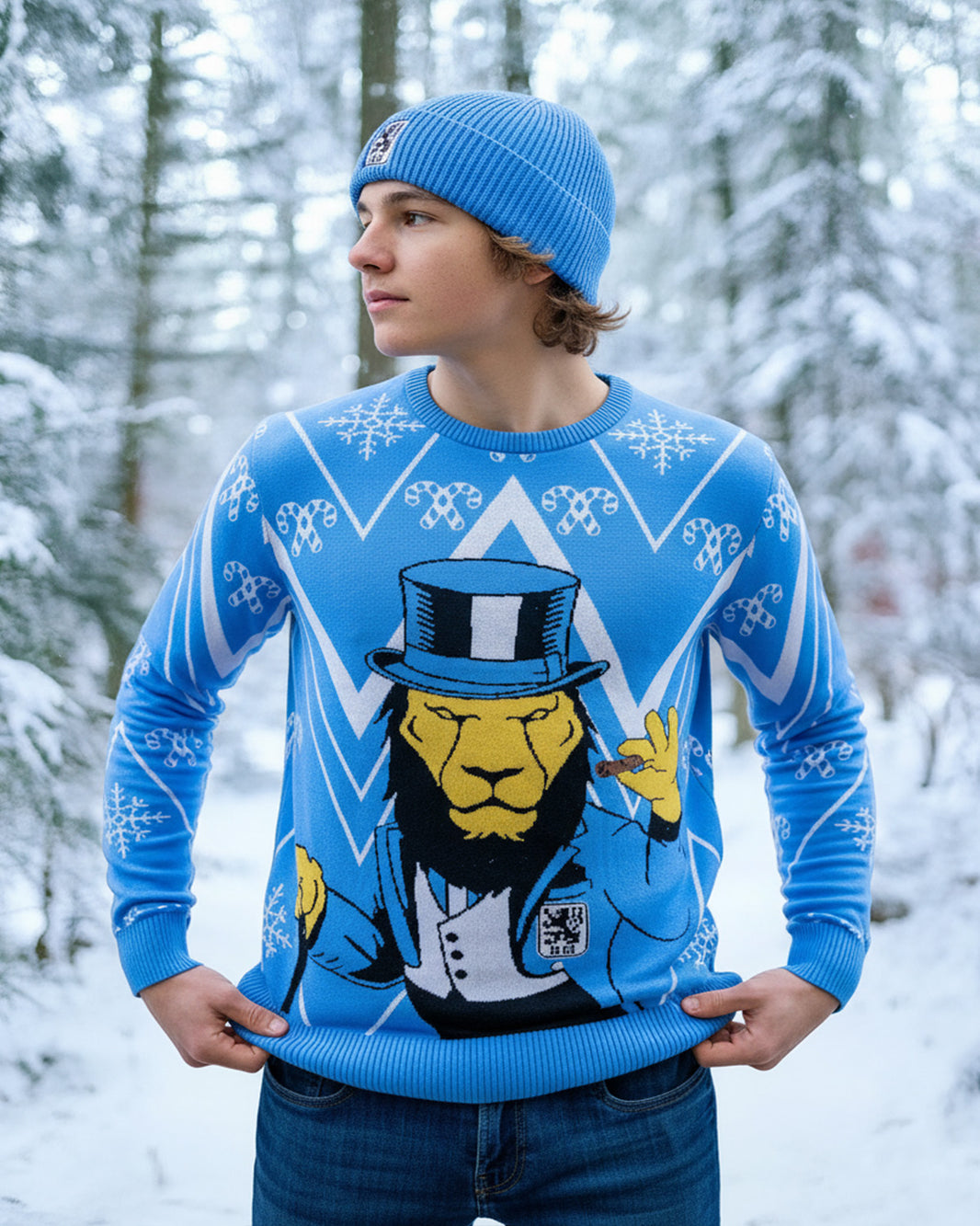 Kinder Christmas Pullover Löwe